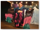 Kashani performed the fan veil dance she taught at Mezdulene's retreat in Oregon